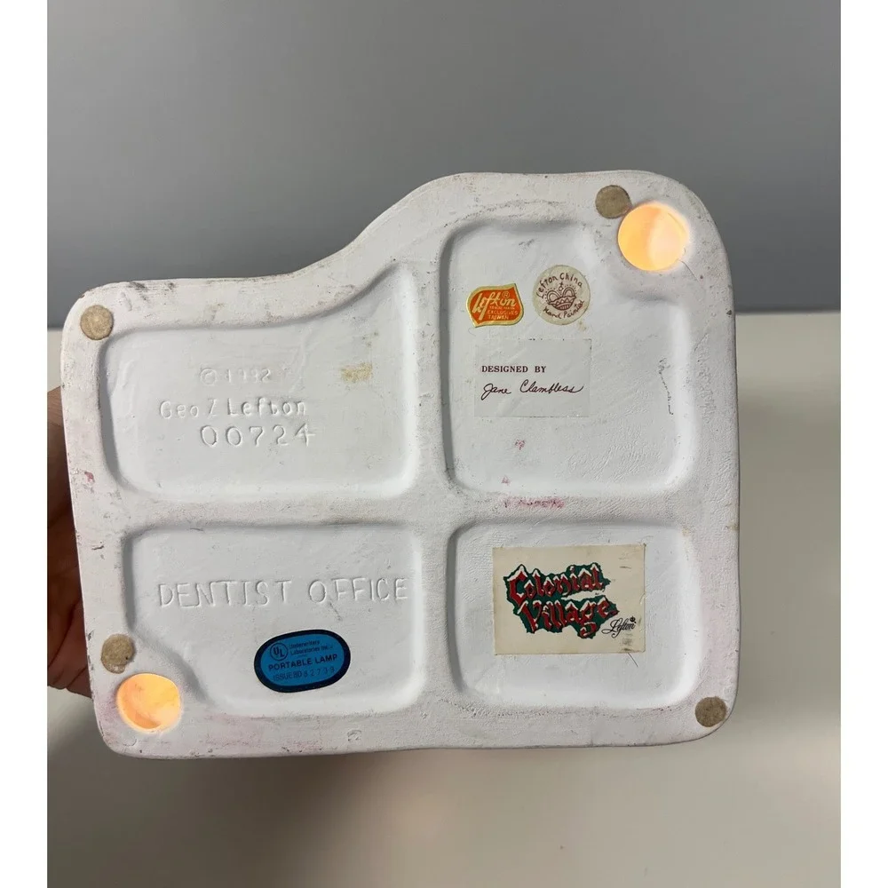 Colonial Village Vintage Dentist Office Light Up Holiday Home Decor Retro